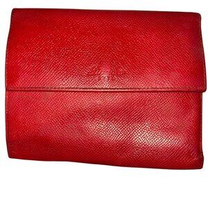 pineider 1774 RED all weather leather Firenze Italy envelope wallet